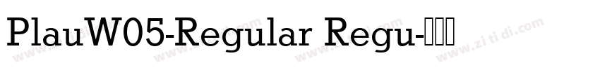 PlauW05-Regular Regu字体转换